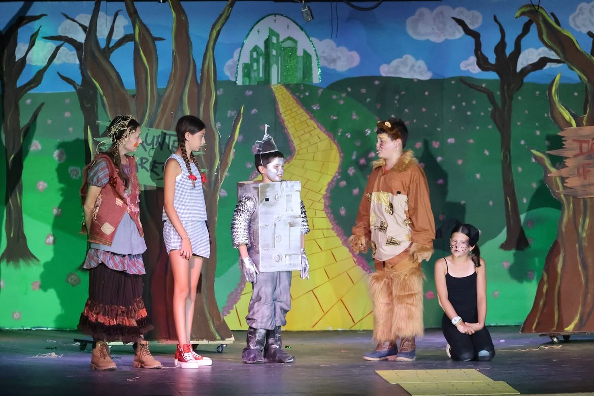 Campers performing The Wizard of Oz on the camp stage