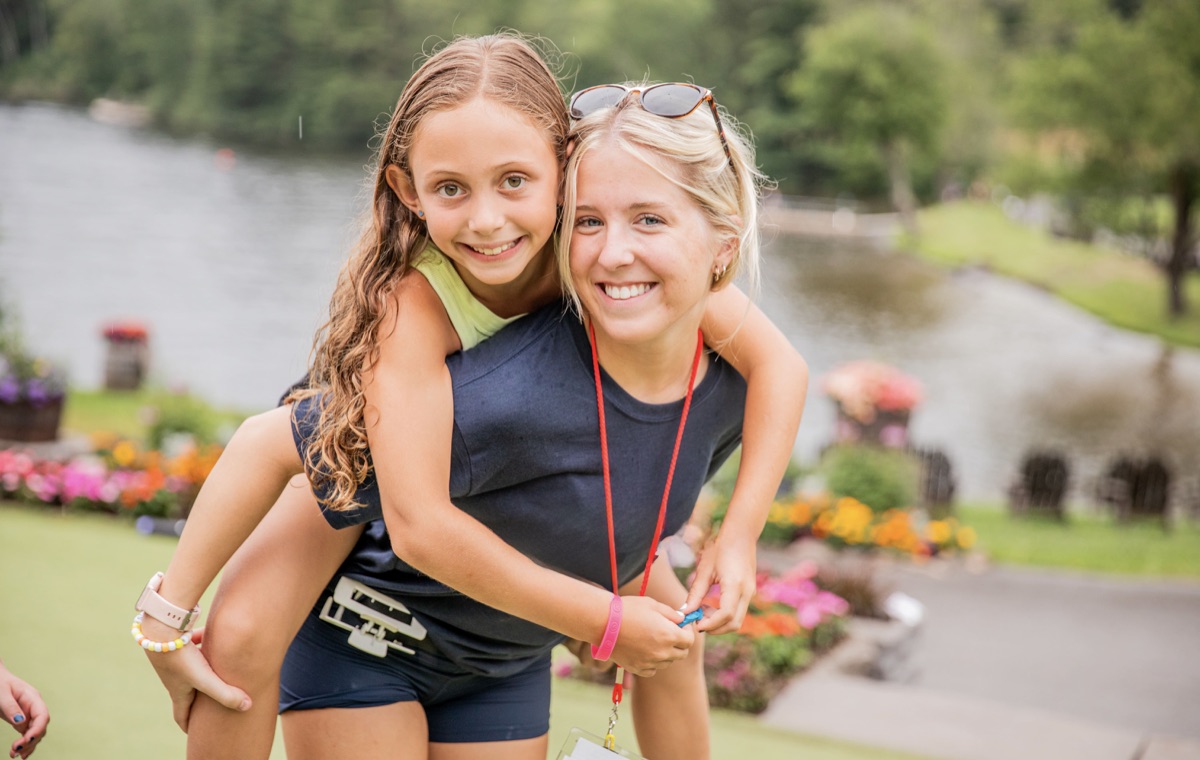 Campers at a traditional sleepaway camp